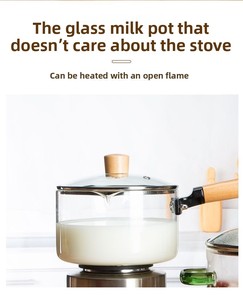 Cao giá trị xuất hiện trong suốt cao thủy tinh Borosilicate có nấu ăn nồi, nồi thủy tinh đồ nấu nướng - Product Image 3