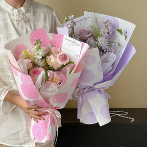 Carta da Regalo di Lusso <span class=keywords><strong>Floyd</strong></span> Rose, Carta per Confezioni Regalo Monofacciale con Rivestimento in PE per Bouquet Impermeabili - Product Image 5