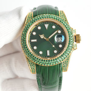 Montre de plongée de luxe pour homme, 40 mm, acier inoxydable, cristal saphir, mouvement mécanique, étanche à 100 bars, super résistante, vision nocturne - Product Image 2