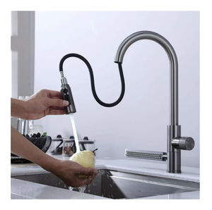 Robinet d'eau bouillante LED <span class=keywords><strong>6</strong></span> en 1 5/<span class=keywords><strong>6</strong></span> voies Robinet d'eau pétillante réfrigérée Bouton de contrôle Robinet d'eau pure pour évier de cuisine - Product Image 3