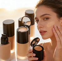 Fond de teint liquide longue tenue waterproof pour peaux grasses, couvrance totale, fini mat naturel, maquillage du visage, correcteur éclaircissant pour tons foncés