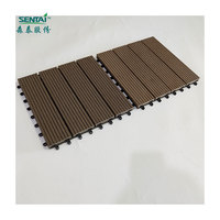 Baldosas de Madera Compuesta para Exterior, 310*310*21mm, Resistentes al Agua, Fáciles de Instalar, Baldosas de Plástico para Terraza y Balcón, Modelo 02SH1