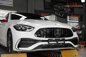 Rejilla negra ABS GT de alta calidad para Benz 2022 Clase <span class=keywords><strong>C</strong></span> W206 parrilla cromada Silver GT <span class=keywords><strong>R</strong></span> Grill para W206 C200 C260 C300 - Product Image 6