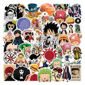 50pcs/bag water proof removeable Stickers Japanese Anime Luffy Stickers