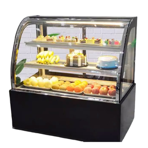 Congélateur réfrigérateur vitrine <span class=keywords><strong>rétro</strong></span> <span class=keywords><strong>noir</strong></span> en verre commercial pour gâteaux, aliments croustillants - Product Image 6