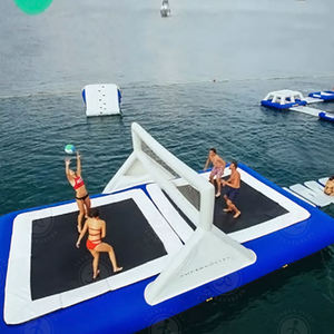Jeu d'été pour enfants et adultes Jeu <span class=keywords><strong>de</strong></span> volley-ball gonflable flottant-Jeu <span class=keywords><strong>de</strong></span> sports nautiques pour piscines, lacs et plages - Product Image 2