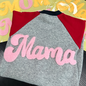 2026年 新しいMAMA 母の日 シェニールファー ふわふわ パフ DTF 熱転写 アイロン接着パッチ 衣類用 - Product Image 1