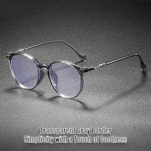Nouvelles Lunettes 2026 Design Homme Femme Monture TR Ultralégère Métal Rond Anti-Lumière Bleue Verres Transparents Optiques pour Prescription - Product Image 3