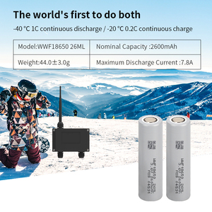 Batterie usine basse température 18650 <span class=keywords><strong>prix</strong></span> de la batterie 2600mAh batterie rechargeable 3.7 volts peut être utilisée pour les combinaisons de ski - Product Image 4