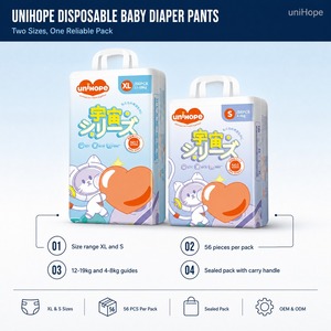 <span class=keywords><strong>Pañales</strong></span> Desechables para Bebé Unihope, Paquete Jumbo Suave y Absorbente, Proveedor de Marca Privada OEM ODM - Product Image 4