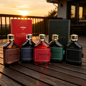 OEM Custom Logo Men <strong>Perfume</strong> 100ml EDP Long Lasting Woody Spicy Fragrance Leather Wrapped Bottle Business Daily Cologne <strong>Wholesale</strong> - Product Image 1