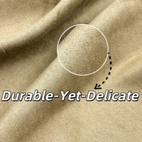 Tissu doux en faux daim en microfibre de polyester à faible coût pour tissu de rideau et tissu de canapé