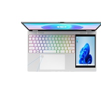 Portátil de Oficina con Pantalla Táctil Doble Personalizada para Negocios, 15.6 Pulgadas + 7 Pulgadas, IPS 1080P, OEM Intel Celeron N150 Quad Core, Disco Duro de 500 GB