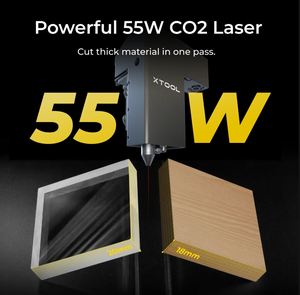 เครื่องตัดเลเซอร์ CO2 แบบตั้งโต๊ะ XTool P2S 55W กล้อง HD คู่ 16MP ความเร็วแกะสลัก 600 มม./วินาที - Product Image 4
