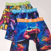 Vente en gros de sous-vêtements sans couture pour hommes, boxers longs pour hommes, polyester, sous-vêtements longs à séchage rapide, boxers de sport