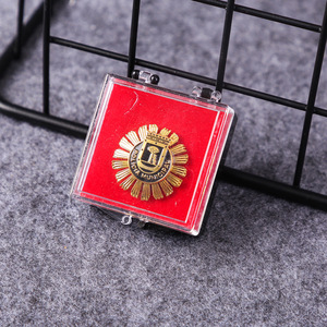 Placa de Identificación Metálica Personalizada con Forma de Escudo, Aleación de Zinc con Incrustaciones de Resina, Broche, Regalo, Accesorio de Moda Unisex - Product Image 4
