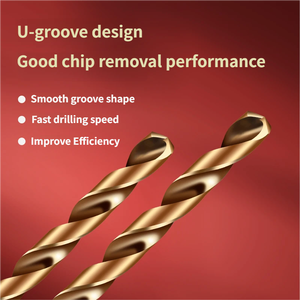 Brocas HSSE con Acabado Ámbar Original, 5% <span class=keywords><strong>de</strong></span> Cobalto, Mango Redondo, para Máquina <span class=keywords><strong>de</strong></span> <span class=keywords><strong>Torno</strong></span> <span class=keywords><strong>de</strong></span> Metal CNC - Product Image 3