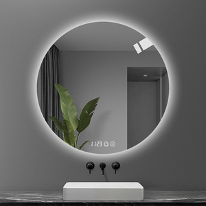 Espejo LED Moderno Antivaho, Impermeable, de Pared, con Iluminación Trasera Regulable, Espejo de Baño Inteligente Iluminado, Diseño Gráfico para Apartamento y Salón - Product Image 1