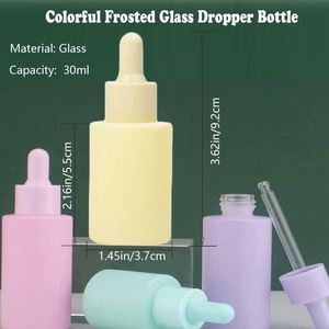 Empty Colorful 30ml Glass <b>Dropper</b> <b>Bottle</b> for Serum Essential Oil & Face Cream with Aluminum/Plastic Cap - Product Image 2