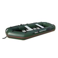 Bateau pneumatique de pêche Solar Marine D270-1 270 CM 8,8 pieds pour 4 personnes, avec plancher en bois, accessoires d'aviron, pour le surf