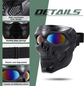 Gafas <span class=keywords><strong>de</strong></span> Protección para Casco <span class=keywords><strong>de</strong></span> Motocross, Bicicleta <span class=keywords><strong>de</strong></span> Montaña, ATV, Máscara Facial Completa para Paintball, Deportes al Aire Libre, Esquí, Halloween, Cosplay, Juegos <span class=keywords><strong>de</strong></span> <span class=keywords><strong>Supervivencia</strong></span> CS - Product Image 4