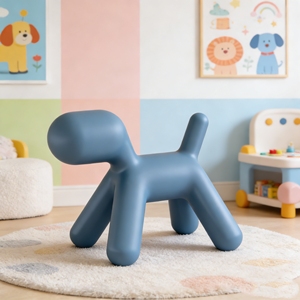 Banc en FRP brillant Y023 en forme de chien <span class=keywords><strong>ballon</strong></span>, résistant aux intempéries, pour l'extérieur, idéal pour café, patio, magasin, exposition, décoration de jardin - Product Image 1