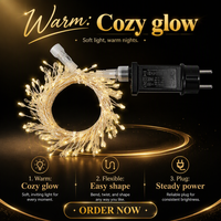 Guirlande lumineuse LED en fil de cuivre RGB, étanche, pour décoration intérieure et extérieure, idéale pour les fêtes