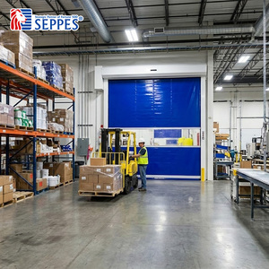 Porte à enroulement rapide en PVC avec capteur radar - Porte industrielle à grande vitesse pour salle blanche et entrepôt frigorifique - Product Image 1