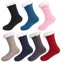 Chaussettes thermiques en acrylique de longueur d'équipage pour femmes pour l'automne/hiver avec logo confortable au niveau du corps