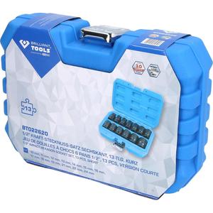 Brilliant Tools 1/2" <b>impact</b> hexagon <b>socket</b> set, 13 pcs, short - Product Image 4