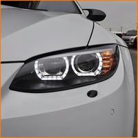 Para BMW E92 E93 M3 2006-2012 Coupé Convertible, Estilo DTM, Ojos de Ángel LED de Cristal, Proyector, Conjunto de Faros Delanteros LED para Automóvil
