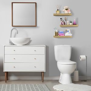 Estantes de pared flotantes de madera de arce para decoración del hogar, almacenamiento en baño, dormitorio, sala de estar, estantería colgante, organizador de ropa - Product Image 6