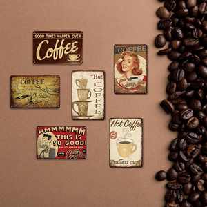 Targa in Metallo Vintage per Caffetteria 'Good Times Happen Over Coffee', Decorazione Retrò da Parete per Casa, Cucina, Bar, Ufficio, Regalo - Product Image 3