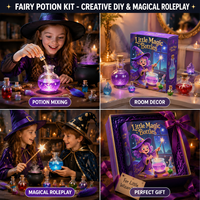 Kit de fabrication de potions magiques pour sorcières, DIY, 20 flacons, ensemble d'arts et d'artisanat féerique pour filles, coffret cadeau pour Halloween et Noël