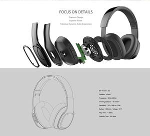 Vente en gros Réduction active du bruit BT5.4 Casque de jeu sans fil de haute qualité avec microphone et son stéréo pour <span class=keywords><strong>PS4</strong></span>/Mobile - Product Image 5