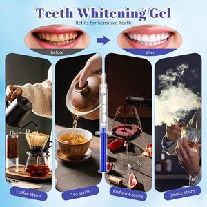 Kit de blanchiment des dents en gel, 8 recharges, seringues de gel blanchissant pour éliminer les taches, portable, adapté aux voyages, pour un sourire éclatant - Product Image 5