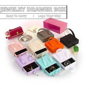 Portable Square Paper <b>Jewelry</b> Storage <b>Box</b> Pull-Out <b>Jewelry</b> Drawer for Rings Recyclable Feature Great Packaging <b>Jewelry</b> <b>Gift</b> <b>Box</b> - Product Image 2