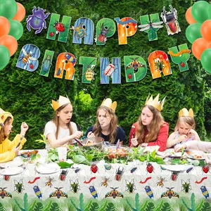 BA389 Spring Butterfly Party Decoration Banner Happy Birthday Flag For Kids Birthday Party