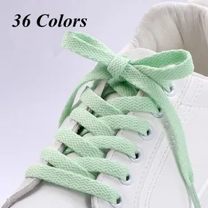 Düz ayakkabı bağcıkları 36 renkler kumaş ayakkabı dantel beyaz siyah ayakkabı dantel çizme bağcıkları ayakkabı için klasik yumuşak Shoestrings
