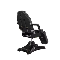 Chaise de tatouage rotative noire, fauteuil de piercing, fauteuil de salon de beauté, fauteuil de tatouage pliable, lit de massage