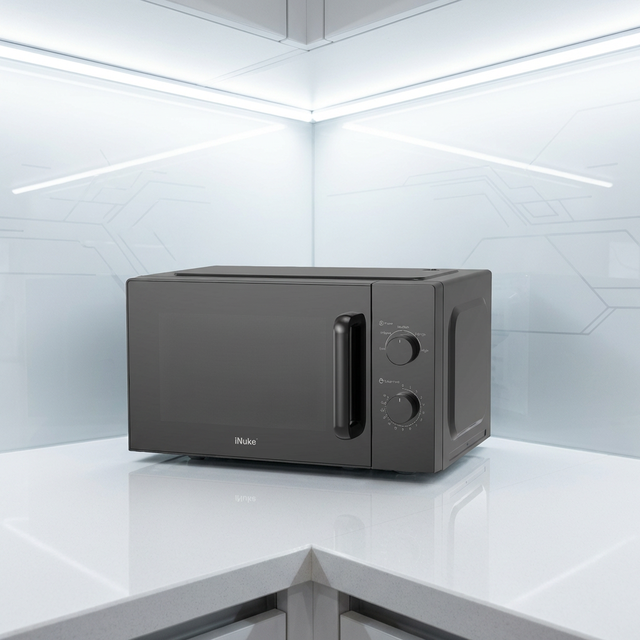 Household Mini Portable 25L Mechanical Control Electric Countertop INUKE 1050W Class a Energy Efficient Microwave Oven