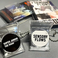 Porte-clés personnalisé Huandao en acrylique pour mini CD, porte-clés CD NFC, disque vinyle KPOP, porte-clés avec paroles de chansons KPOP