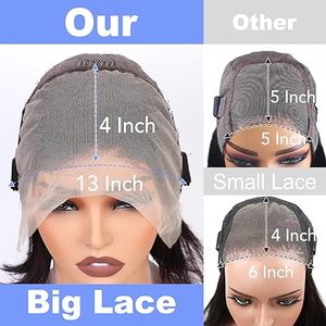 Gran oferta 13x4 encaje frontal 13x6 Cierre de encaje Ultra felpa vietnamita Yaki textura rizado Peluca de cabello humano para mujeres 250% densidad HD - Product Image 5