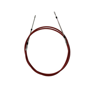 Câble de commande de vitesse marine avec gaine en PVC rouge et raccords en acier inoxydable pour navires - Product Image 1