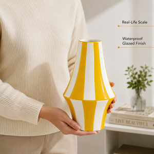 <span class=keywords><strong>Vaso</strong></span> in Ceramica Colorata Stile Arte Moderna, Decorazione Estetica per Casa, Soggiorno, Sala da Pranzo, Accessori per Tavolo e Scrivania - Product Image 4