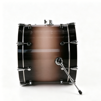 Kit complet de batterie 5 pièces réglable avec 3 cymbales et supports de matériel, coque en métal et peuplier pour studio et scène