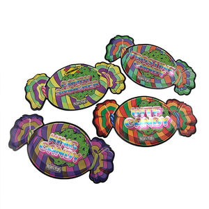 Custom Printed Premade Plastic Packaging Funny Irregular Special Shaped 3.5g <strong>Cookie</strong> Die <strong>Cut</strong> Zip Lock Smell Proof Mylar Bags - Product Image 4