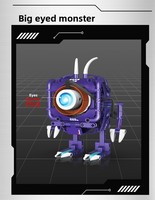 5 1 City One Eyed Monster Transform RC Robot APP Remote Control Mainan Edukasi Elektronik Model DIY Blok Bangunan