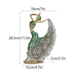 Figura Decorativa de Resina con Grabado Láser 3D de Pavo Real al Estilo Europeo, Decoración Creativa para el Hogar, Entrada, Cumpleaños, Boda, Ligera - Product Image 5