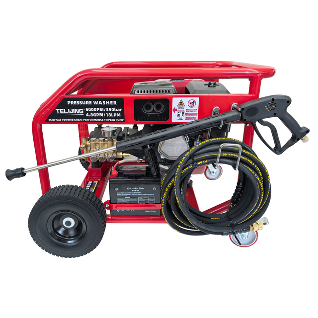 TLJ New Portable 5000psi High-Pressure Cold Water Gasoline Washer for Car Wash Heavy Duty Use